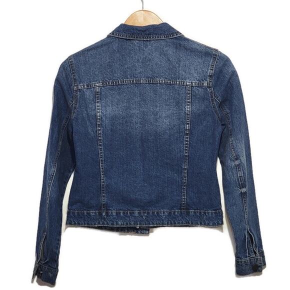 Noisy May Distressed Denim Jacket Blue Medium Wash Classic Trendy Streetwear S - Picture 9 of 14